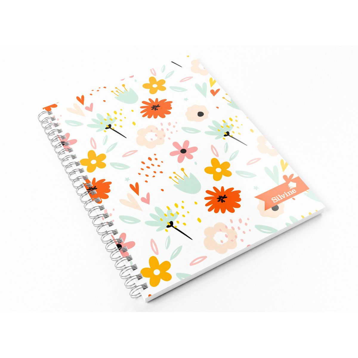 Silvine A5 Twinwire Marlene West Floral White Notebook 160 Pages RRP 3.86 CLEARANCE XL 1.50